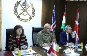 UK and US ambassadors with Lebanese Army Commander