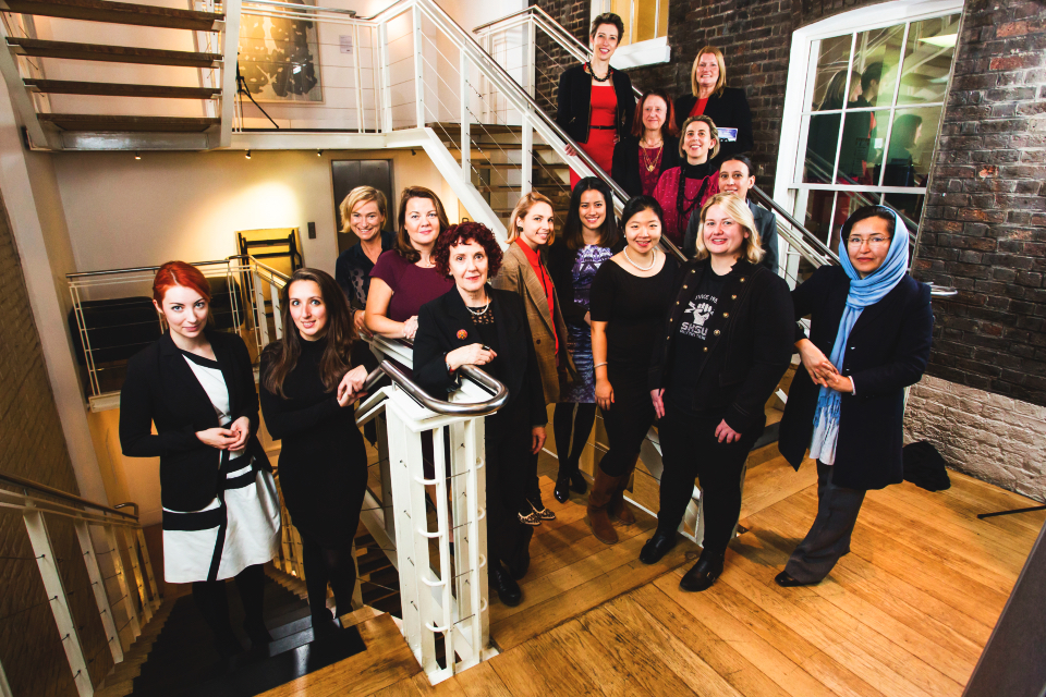 A group photo of the winners of the 2016 Women in Innovation event