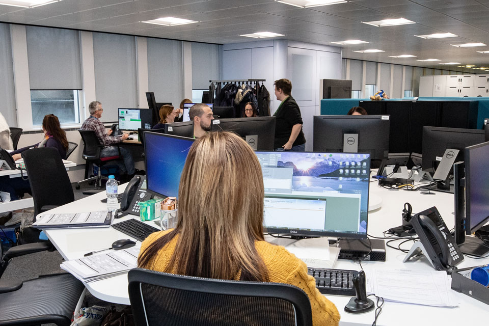 equipment and technology available to staff in some office areas