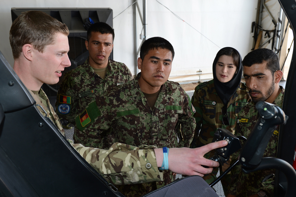 Flight Lieutenant Oliver Burrell mentors Afghan Air Force recruits