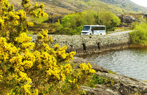 Picture of a rural bus in transit.