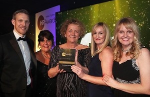 Companies House HR team and CEO Louise at the awards ceremony.
