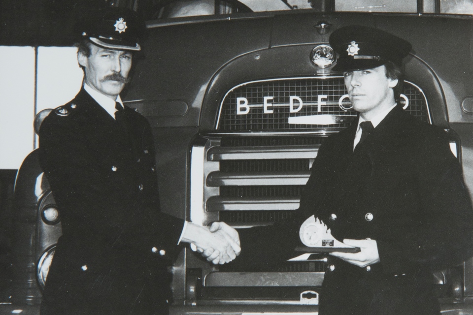 Taff in his early years as a firefighter