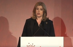 Penny Mordaunt addressing the Bond conference