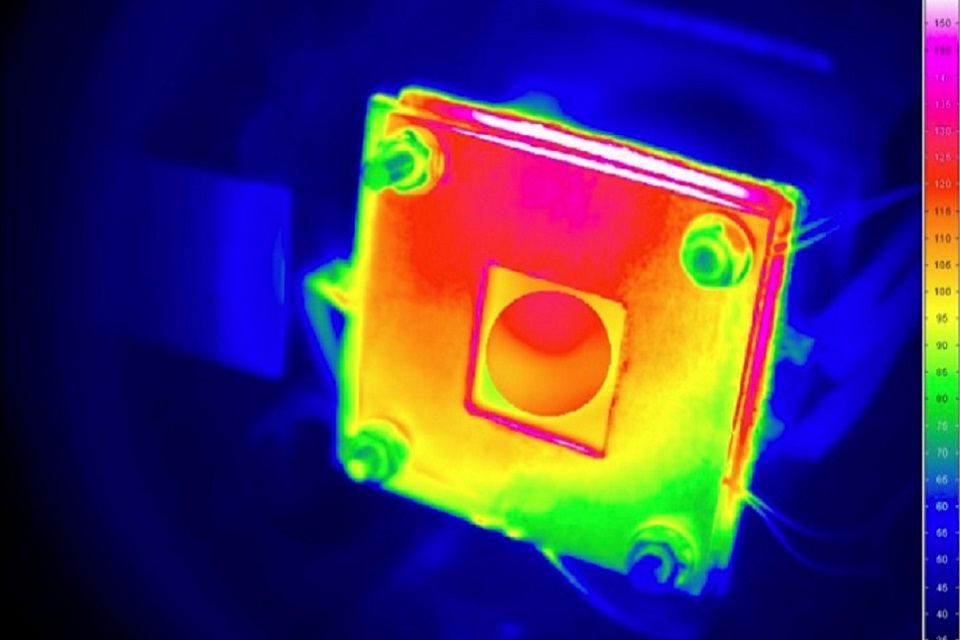Heatmap of fuel cladding sample
