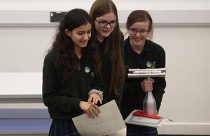Winners of the STEM challenge for South Wilts Grammar School for Girls