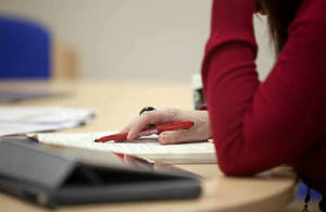 woman at a desk