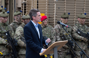 The UK is a nation that leads from the front and it should do so in protecting human rights, Defence Secretary Gavin Williamson declares.