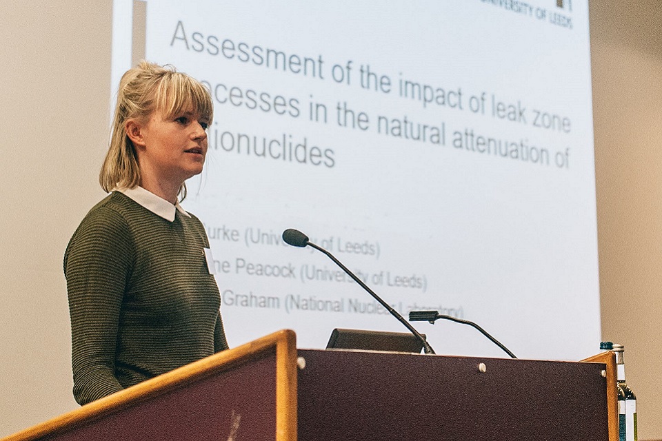 An NDA PhD student presents at the annual bursary seminar
