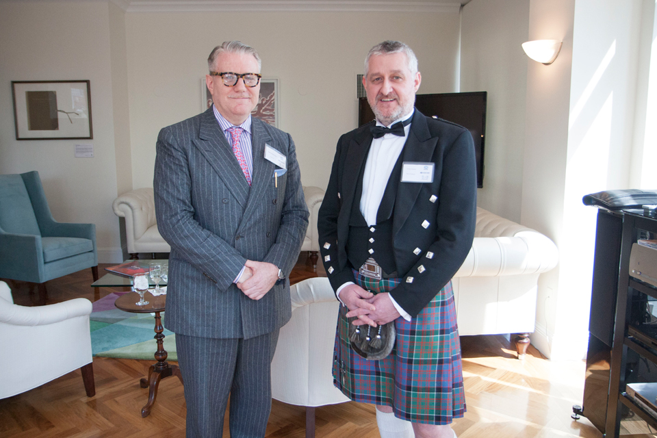 Justin MacInerney and a kilted Arthur Rennie