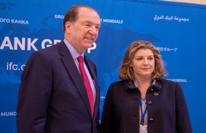 Penny Mordaunt with World Bank President David Malpass