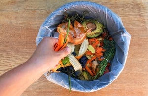 Image of discarded food in a bin