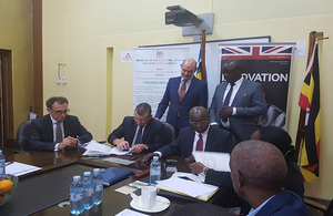 Key stakeholders witness the signing of an MOU between Ministry of Agriculture and 2 UK companies