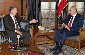 DG Political Richard Moore with Lebanon's Speaker Nabih Berri