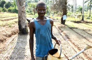 Gedeon, one of the community volunteers in Masi Manimba, DRC. Picture: Russell Watkins/DFID