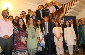 The British Deputy High Commissioner Mr Richard Crowder with Chevening Alumni at Iftar reception