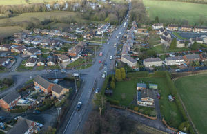 Arial view of M54 link road