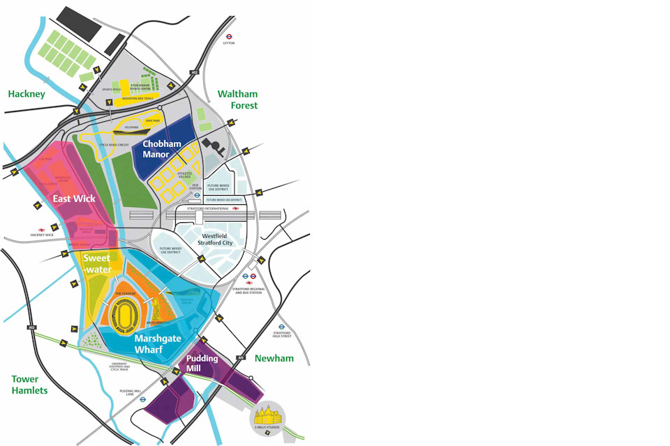 Map of the new neighbourhoods