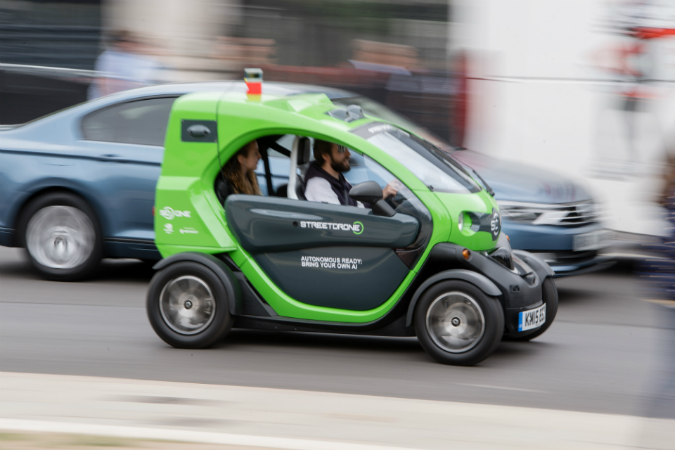Picture of s StreetDrone self-driving vehicle. (Credit: StreetDrone)