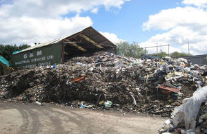 A large pile of abandoned waste
