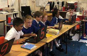 Pupils at Castle Newnham Primary School explore Minecraft simulation