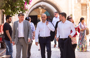 Home Secretary is given a tour of the Old City in Jerusalem.