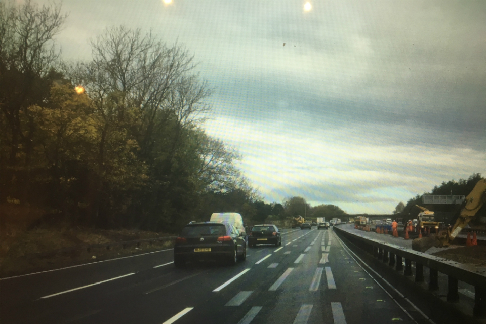 image of 'ghost markings' on road