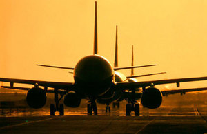 Image of planes at sunset.