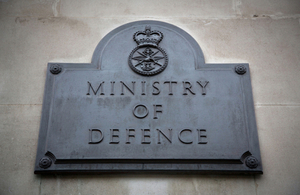 MOD Main Building plaque