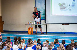 The Phunky Foods Programme being presented to local school children