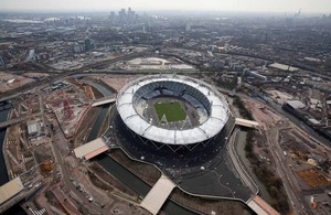 Aerial view of the Olympic Stadium