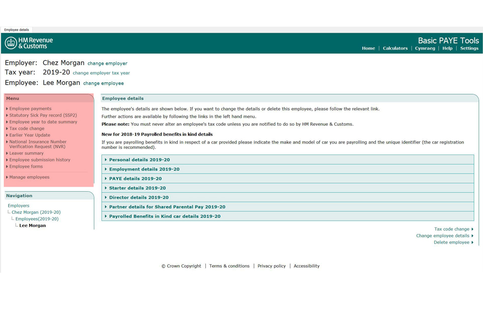Basic Paye Tools User Guide Gov Uk