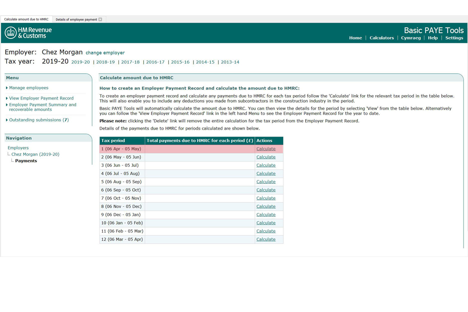 Basic Paye Tools User Guide Gov Uk