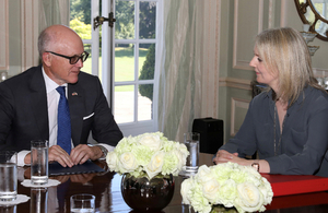 Photo of Liz Truss and Woody Johnson