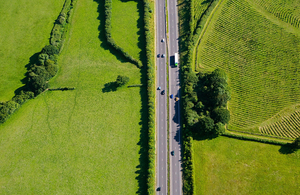 Aerial image of a road