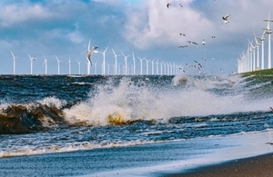 Wind energy turbines in the ocean