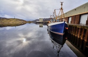 Boat in fishing harbour