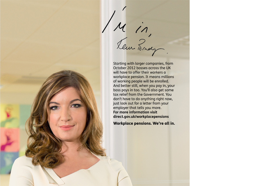 "I'm in" – Karren Brady (campaign poster detail)