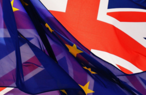 Union Jack and EU flag