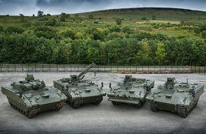 A family of four AJAX vehicles.