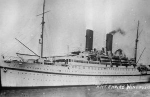 An image of the HMT Empire Windrush.