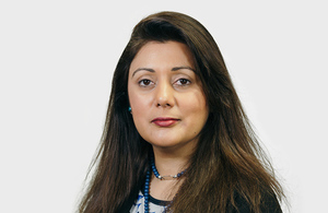 Picture of Maritime Minister Nusrat Ghani.
