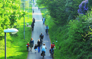 Walkers and cyclists