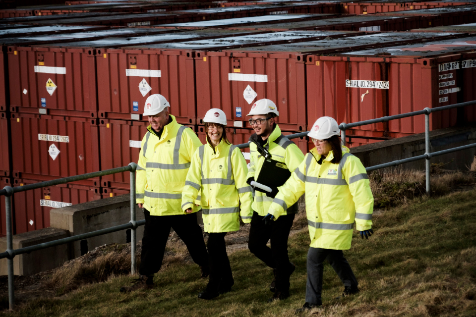 Disposal vaults at the Low Level Waste Respository