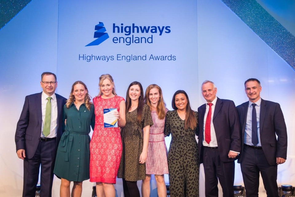 People at the Highways England Awards