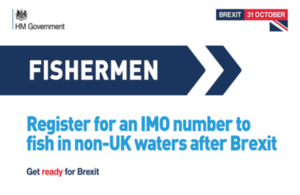 Register for an IMO number to fish in non-UK waters after Brexit