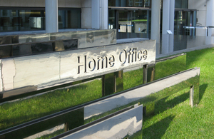 Home Office sign outside 2 Marsham Street