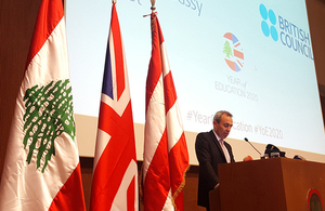 British Ambassador Chris Rampling luanching the Year of Education 2020