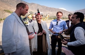 Their Royal Highnesses (TRH) the Duke and Duchess of Cambridge on a visit to Pakistan's mountainous Chitral District.