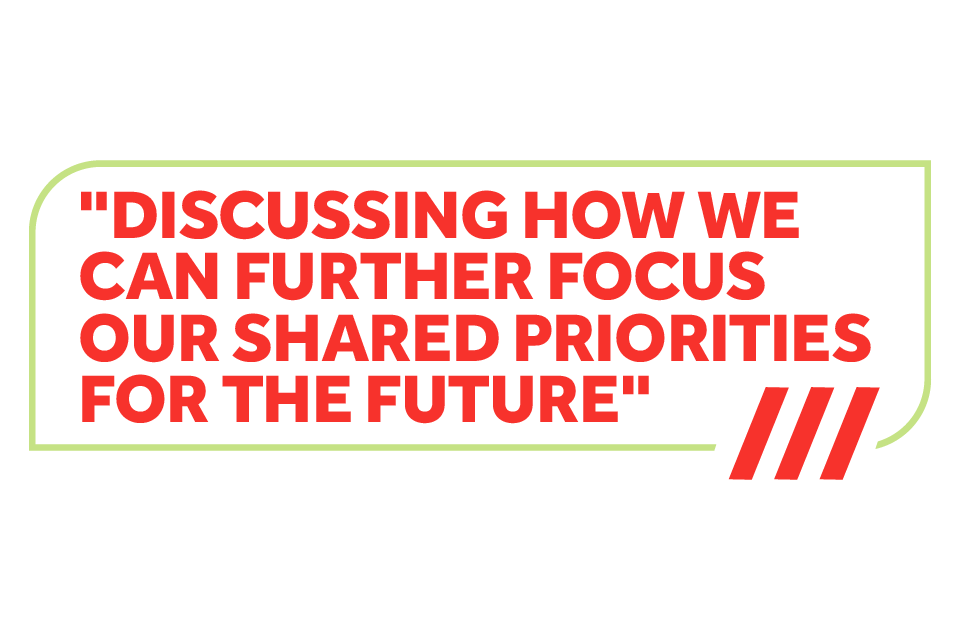 Discussing how we can further focus our shared priorities for the future